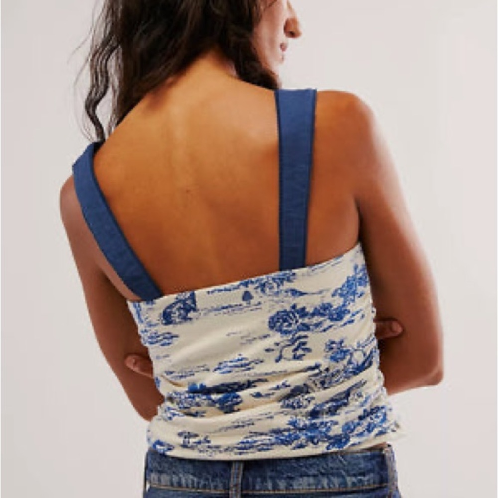 Free People Printed Two Tone Tank - Picture 2 of 4